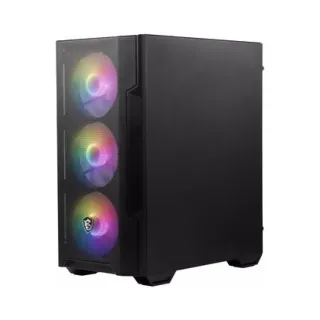 MSI MAG Forge M100A Micro ATX Siyah Temperli Cam 4 RGB Fanlı 600W PSU Bilgisayar Kasası