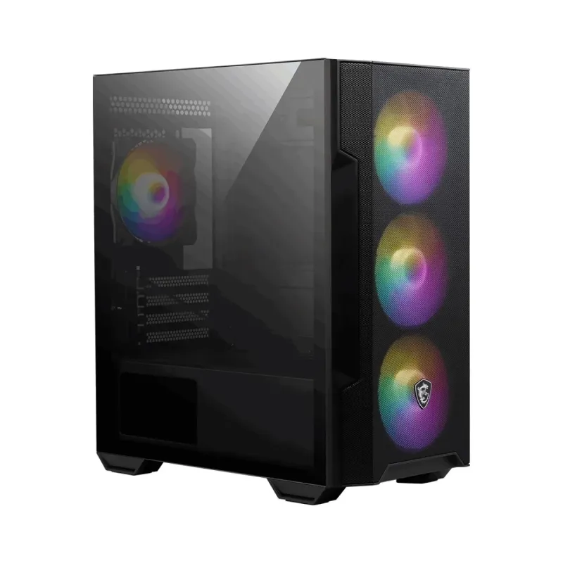 MSI MAG Forge M100R Micro ATX Siyah Temperli Cam 4 ARGB Fanlı Bilgisayar Kasası
