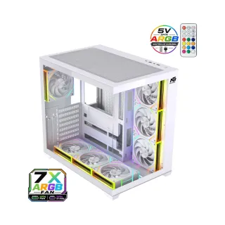 Next Gaming Alpha Neon ATX Beyaz Temperli Cam 7 ARGB Fanlı Bilgisayar Kasası