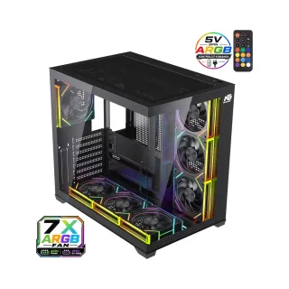 Next Gaming Alpha Neon ATX Siyah Temperli Cam 7 ARGB Fanlı Bilgisayar Kasası