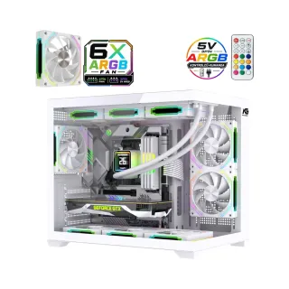 Next Gaming Orion Cube XL Micro ATX Beyaz Temperli Cam 6 ARGB Fanlı Bilgisayar Kasası
