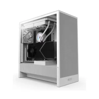 NZXT H5 Flow E-ATX Beyaz Temperli Cam 2 Fanlı 750W PSU Bilgisayar Kasası