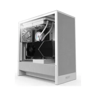 NZXT H5 Flow E-ATX Beyaz Temperli Cam 2 Fanlı Bilgisayar Kasası