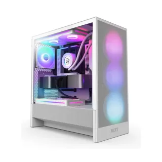 NZXT H5 Flow RGB ATX Beyaz Temperli Cam 4 RGB Fanlı Bilgisayar Kasası