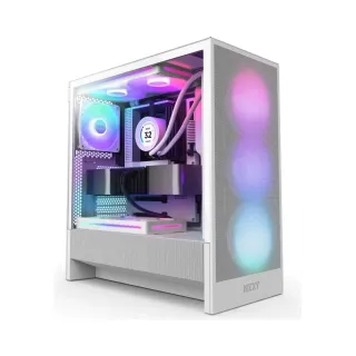 NZXT H5 Flow RGB E-ATX Beyaz Temperli Cam 4 RGB Fanlı Bilgisayar Kasası