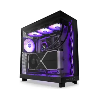 NZXT H6 Flow RGB ATX Siyah Temperli Cam 3 RGB Fanlı Bilgisayar Kasası