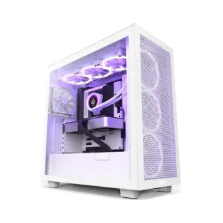 NZXT H7 Flow (2022) ATX Beyaz Temperli Cam 2 Fanlı Bilgisayar Kasası