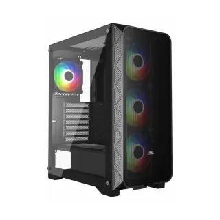 PowerBoost PB-PS5846B ATX Siyah Temperli Cam 4 Rainbow Fanlı 600W PSU Bilgisayar Kasası