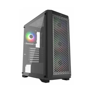PowerBoost PB-PS5847B ATX Siyah Temperli Cam 4 Rainbow Fanlı 600W PSU Bilgisayar Kasası
