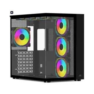 PowerBoost PB-SS02B ATX Siyah Temperli Cam 7 ARGB Fanlı Bilgisayar Kasası