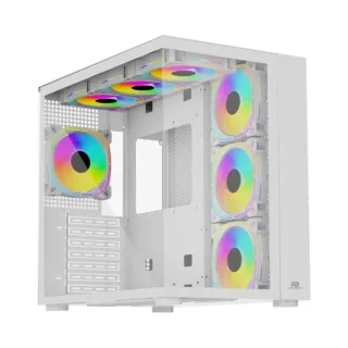 PowerBoost PB-SS02W ATX Beyaz Temperli Cam 7 ARGB Fanlı Bilgisayar Kasası