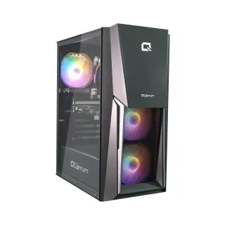Quantum Gaming Muerta ATX Siyah Temperli Cam 4 RGB Fanlı 650W PSU Bilgisayar Kasası