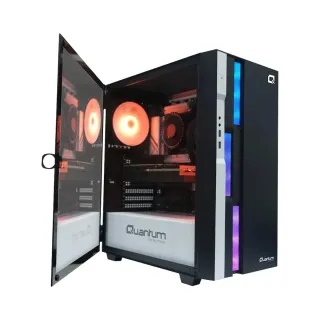Quantum Gaming TitanBlue ATX Siyah Temperli Cam 4 ARGB Fanlı 650W PSU Bilgisayar Kasası