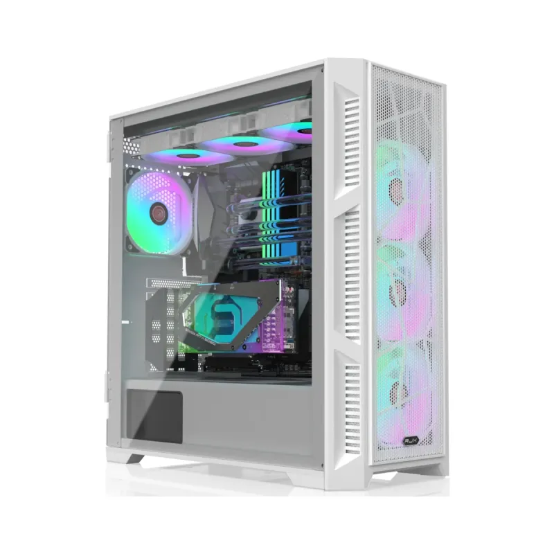 Raijintek Ponos Ultra MS4 E-ATX Siyah Temperli Cam 4 ARGB Fanlı Bilgisayar Kasası