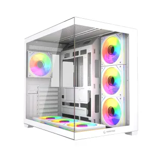 Rampage Ares ATX Beyaz Temperli Cam 7 ARGB Fanlı 750W PSU Bilgisayar Kasası