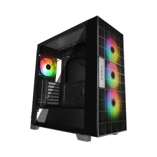 Rampage Azza V2 E-ATX Siyah Temperli Cam 4 ARGB Fanlı Bilgisayar Kasası