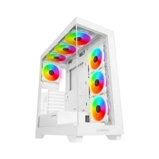 Rampage Hydra V3 ATX Beyaz Temperli Cam 7 RGB Fanlı Bilgisayar Kasası