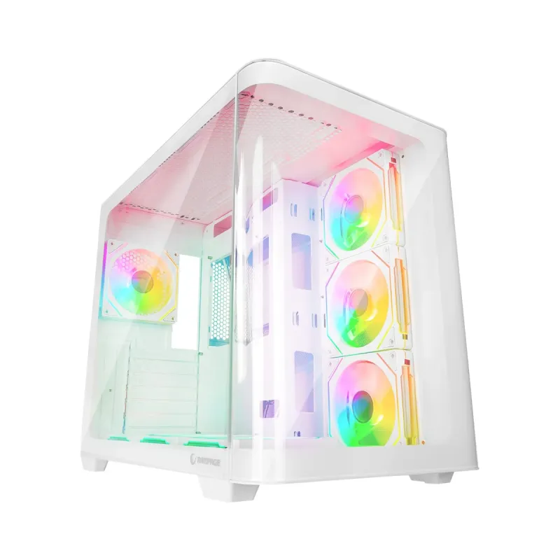 Rampage Loopy ATX Beyaz Temperli Cam 7 ARGB Fanlı Bilgisayar Kasası