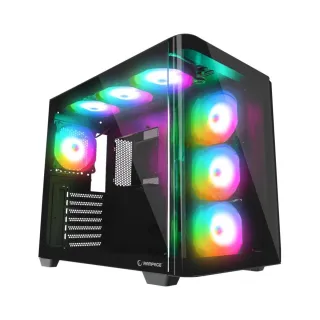 Rampage Loopy Plus ATX Siyah Temperli Cam 7 ARGB Fanlı 950W PSU Bilgisayar Kasası