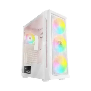 Rampage Prolix ATX Beyaz Temperli Cam 4 ARGB Fanlı 650W PSU Bilgisayar Kasası
