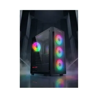Rampage Vigilant ATX Siyah Temperli Cam 4 RGB Fanlı 650W PSU Bilgisayar Kasası