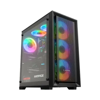 Rampage Voyager ATX Siyah Temperli Cam 4 RGB Fanlı 750W PSU Bilgisayar Kasası