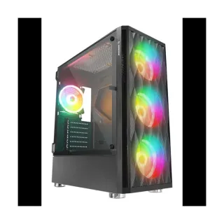 Rampage X-Horse E-ATX Siyah Temperli Cam 4 RGB Fanlı 850W PSU Bilgisayar Kasası
