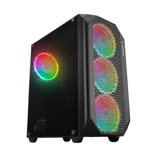 Rampage Zuko ATX Siyah Temperli Cam 4 RGB Fanlı 600W PSU Bilgisayar Kasası
