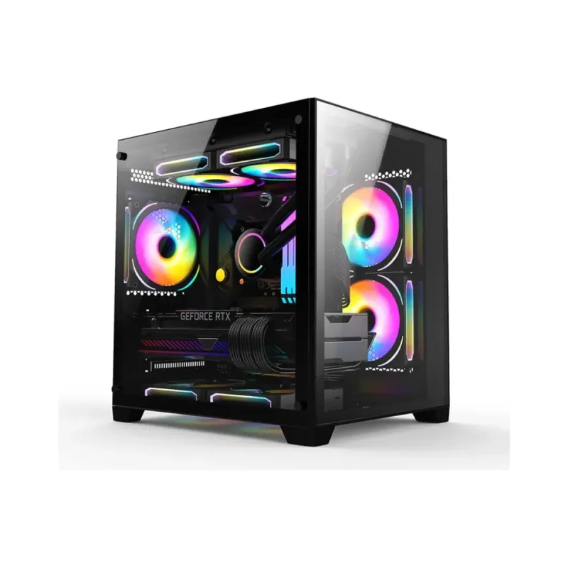 Revenge Nova Micro ATX Siyah Temperli Cam 3 RGB Fanlı Bilgisayar Kasası