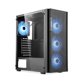 Segotep Axe 5 ATX Siyah Temperli Cam 4 Rainbow Fanlı 750W PSU Bilgisayar Kasası