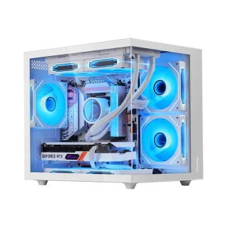Segotep Brave W1 Micro ATX Beyaz Temperli Cam 3 RGB Fanlı 750W PSU Bilgisayar Kasası