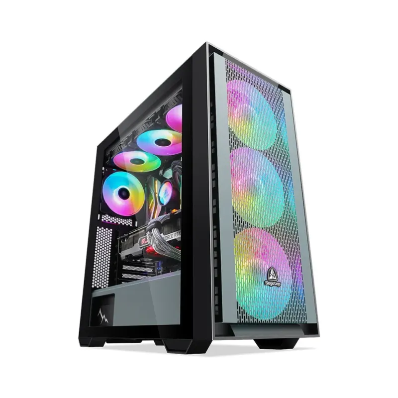 Segotep Gank 360 E-ATX Siyah Temperli Cam 4 ARGB Fanlı 750W PSU Bilgisayar Kasası