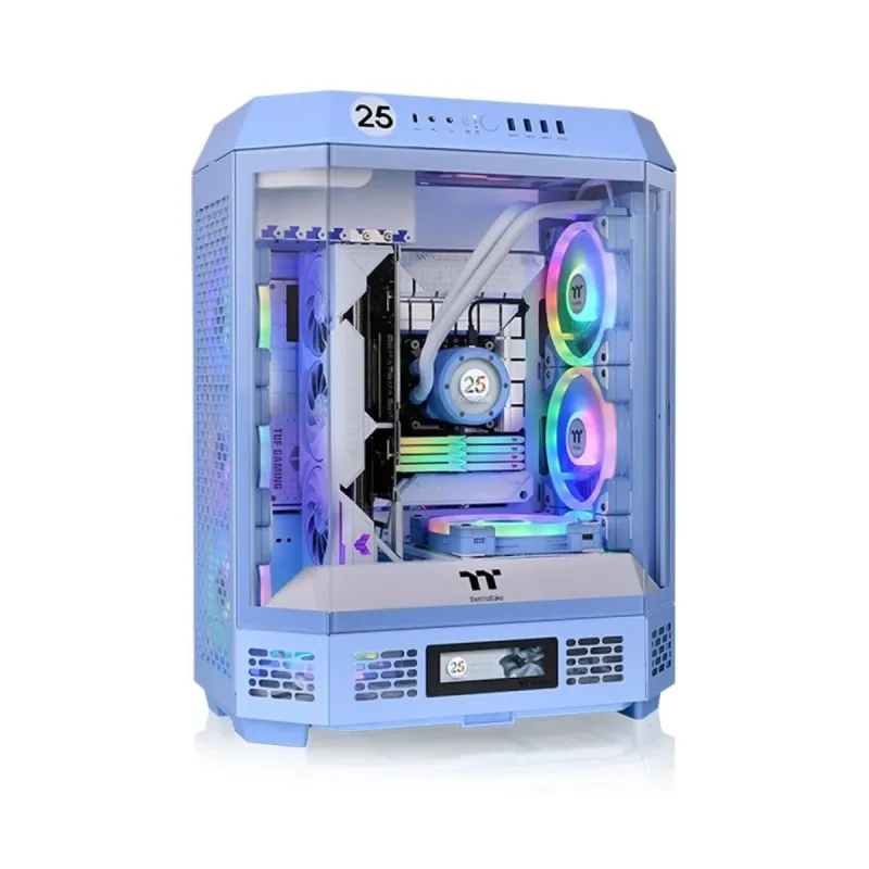 Thermaltake The Tower 600 ATX Mavi Temperli Cam 2 Fanlı Bilgisayar Kasası
