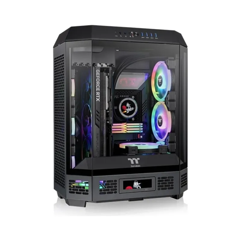 Thermaltake The Tower 600 ATX Mor Temperli Cam 2 Fanlı Bilgisayar Kasası