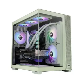 Thermaltake View 380 ARGB ATX Yeşil Temperli Cam 4 ARGB Fanlı 850W PSU Bilgisayar Kasası
