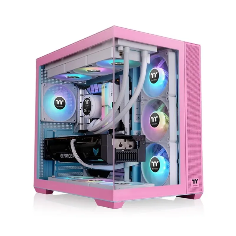 Thermaltake View 380 ARGB ATX Pembe Temperli Cam 4 ARGB Fanlı Bilgisayar Kasası