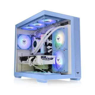 Thermaltake View 380 ARGB ATX Mavi Temperli Cam 4 ARGB Fanlı Bilgisayar Kasası