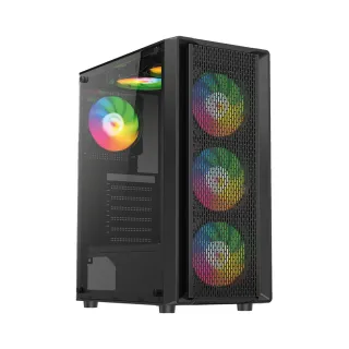 Turbox AlphaCore ATX Siyah Temperli Cam 4 Fanlı 400W PSU Bilgisayar Kasası