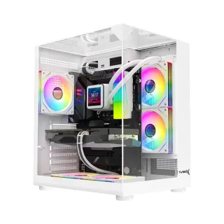 Turbox Teras ATX Siyah Temperli Cam 4 ARGB Fanlı 500W PSU Bilgisayar Kasası