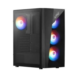 XPG Lander 500 ATX Siyah Temperli Cam 4 Rainbow Fanlı 650W PSU Bilgisayar Kasası