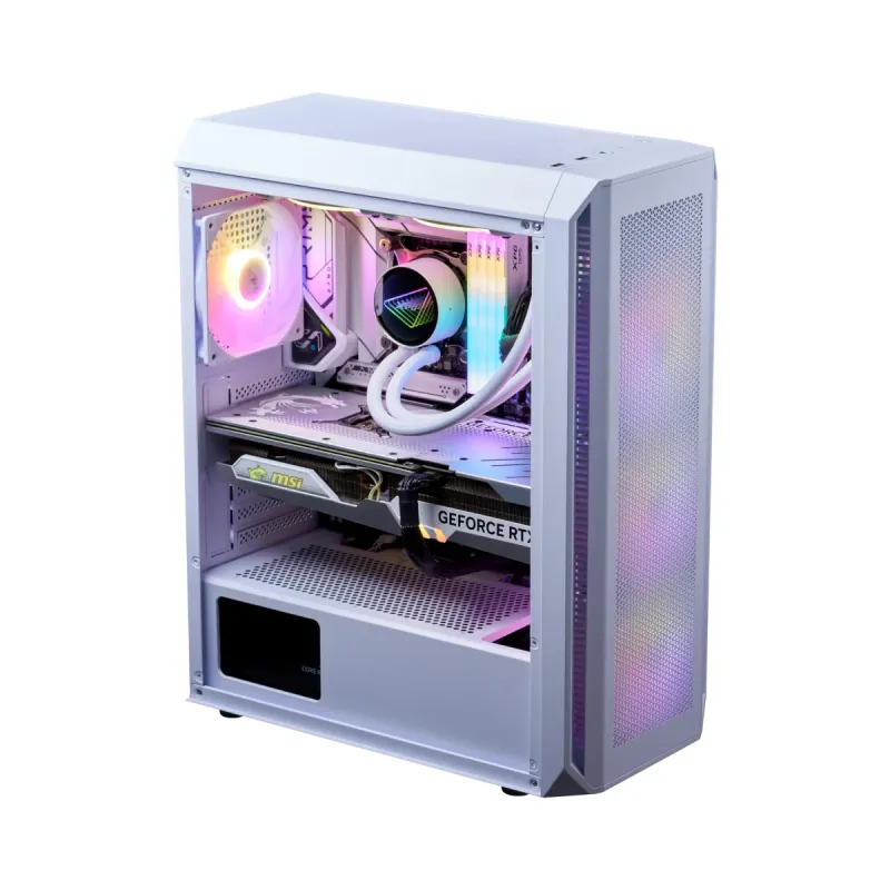 XPG Valor Air Plus ATX Beyaz Temperli Cam 4 ARGB Fanlı Bilgisayar Kasası