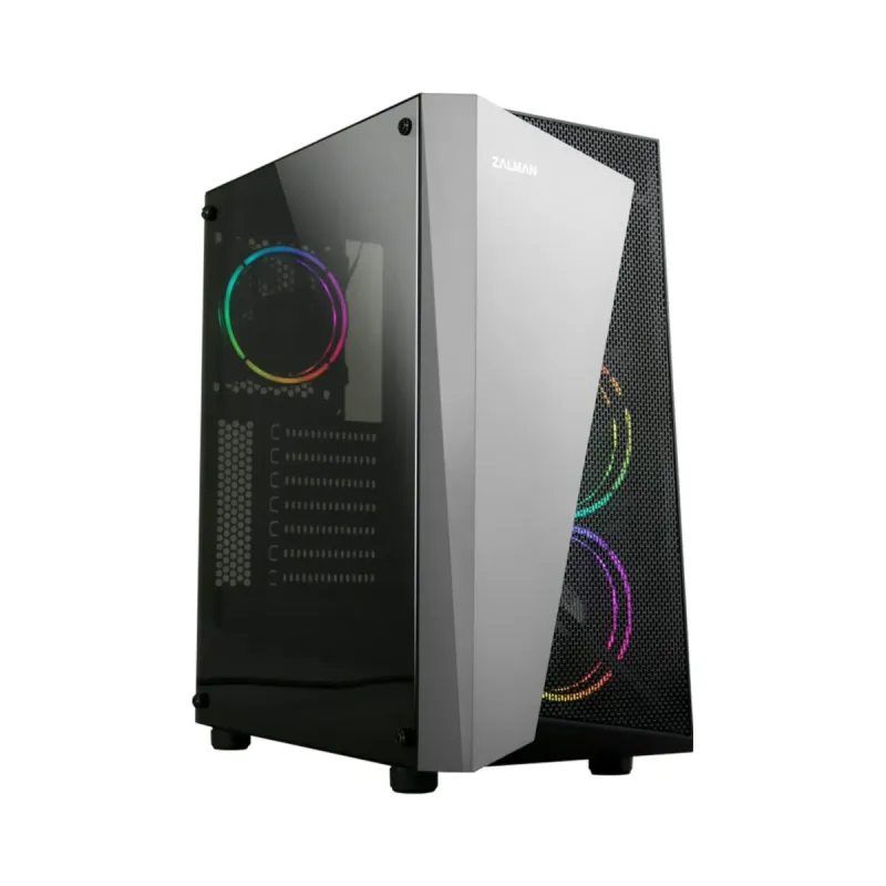 Zalman S4 Plus ATX Siyah Temperli Cam 3 RGB Fanlı 600W PSU Bilgisayar Kasası