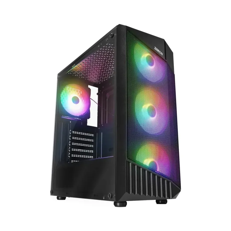 Zeiron Montreal ATX Siyah 4 RGB Fanlı Bilgisayar Kasası