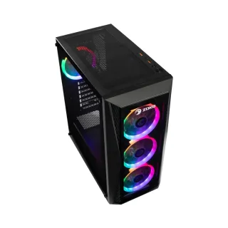 Zoko Melody X E-ATX Siyah Temperli Cam 4 Fanlı 700W PSU Bilgisayar Kasası