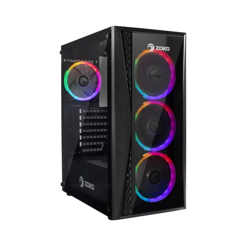 Zoko Melody X E-ATX Siyah Temperli Cam 4 ARGB Fanlı Bilgisayar Kasası