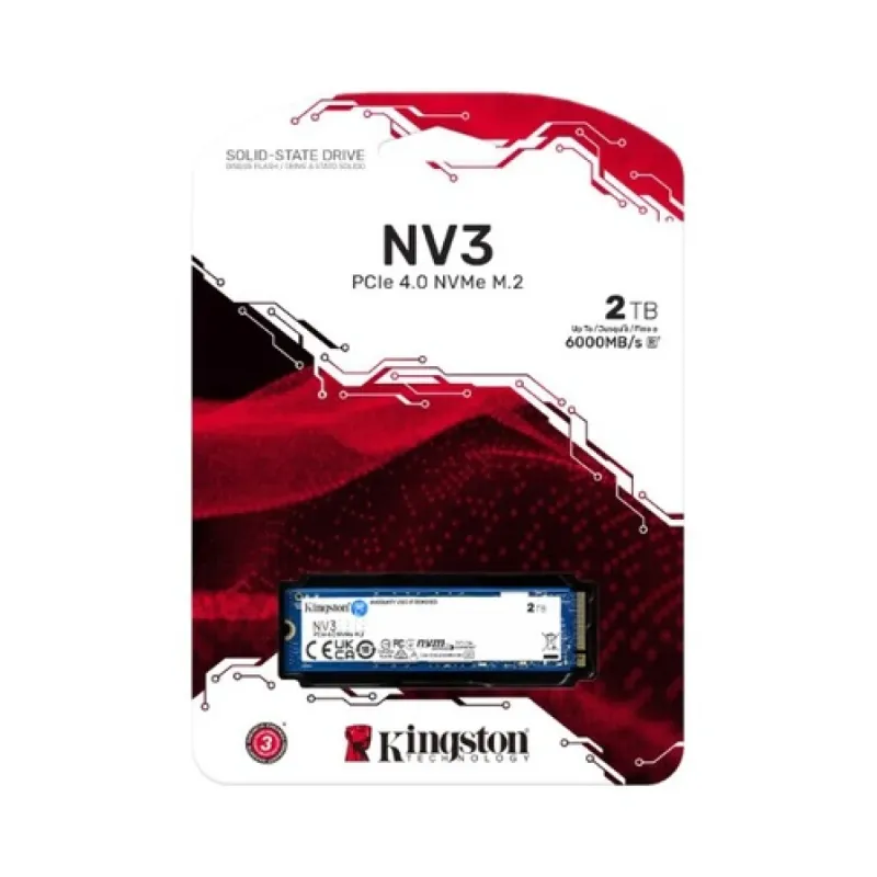 Kingston NV3 2 TB M.2 2280 PCIe 4.0 x4 NVMe 6000 MB/s SSD