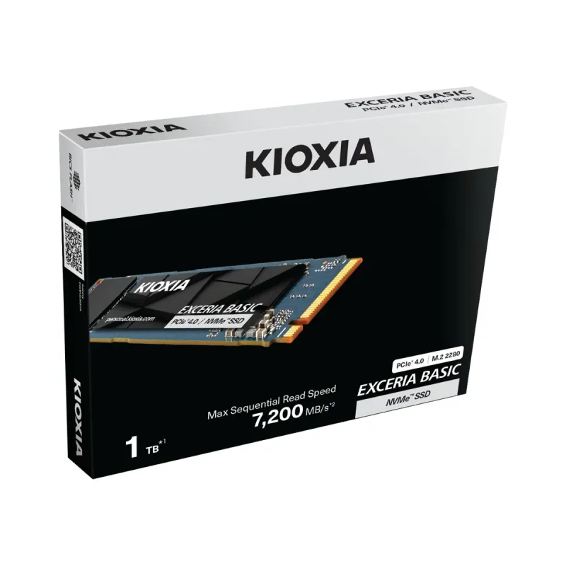 Kioxia Exceria Basic 1 TB M.2 2280 PCIe 4.0 x4 NVMe 7200 MB/s Soğutucusuz SSD