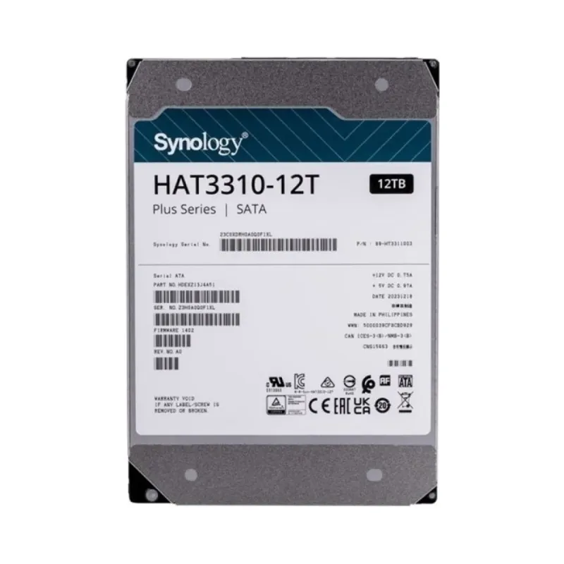 Synology HAT3310-12T 12 TB 3.5 İnç SATA 3 7200 RPM NAS HDD
