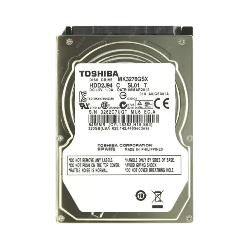 Toshiba MK3276GSX 320 GB 2.5 İnç SATA 2 5400 RPM HDD