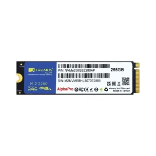 TwinMOS AlphaPro 256 GB M.2 2280 PCIe 3.0 x4 NVMe 3600 MB/s Soğutucusuz SSD